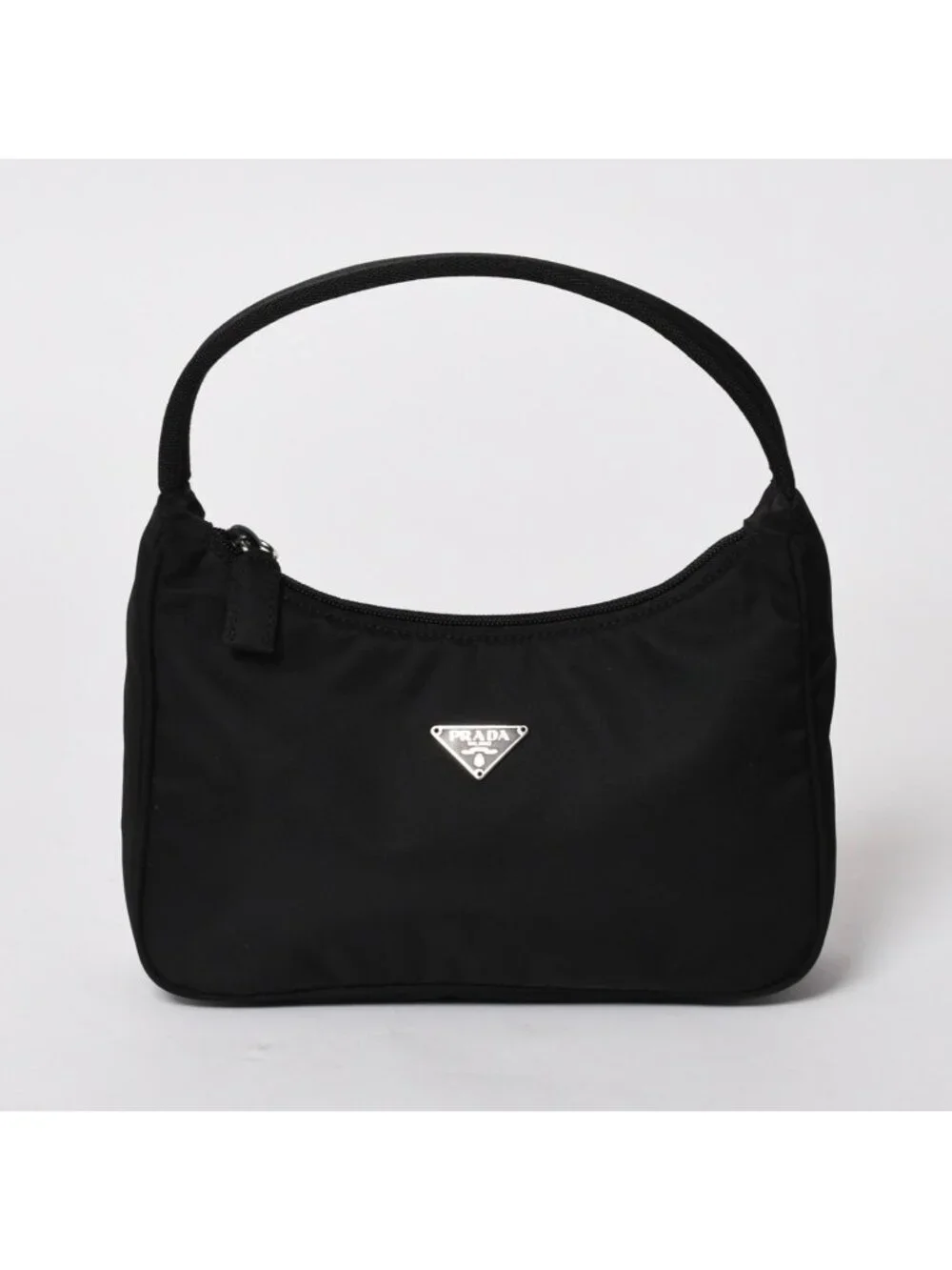Prada Hobo Handbag Nylon Black